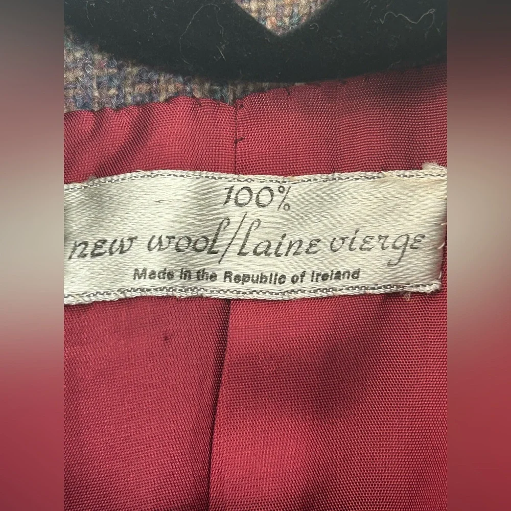 Vintage Henry White Dublin wool tweed blazer purple multicolor - Picture 7 of 9